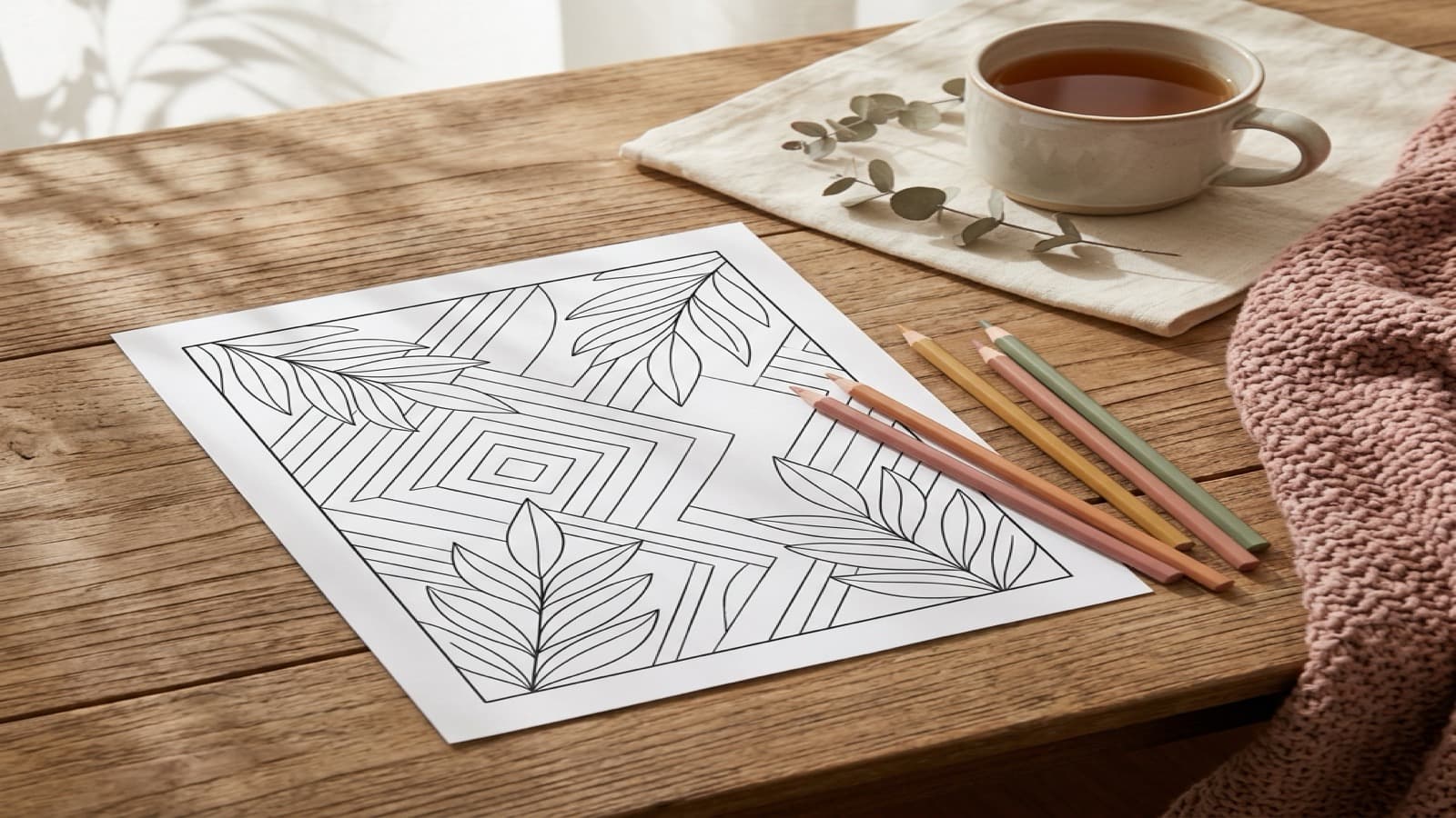 Coloring Books for Overthinkers: Low-Stakes Page Ideas cozy coloring setup