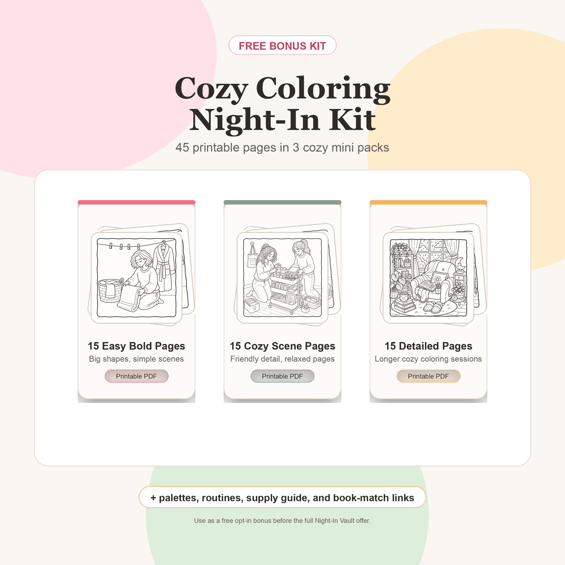 Cozy Coloring Night-In Kit printable bonus mockup