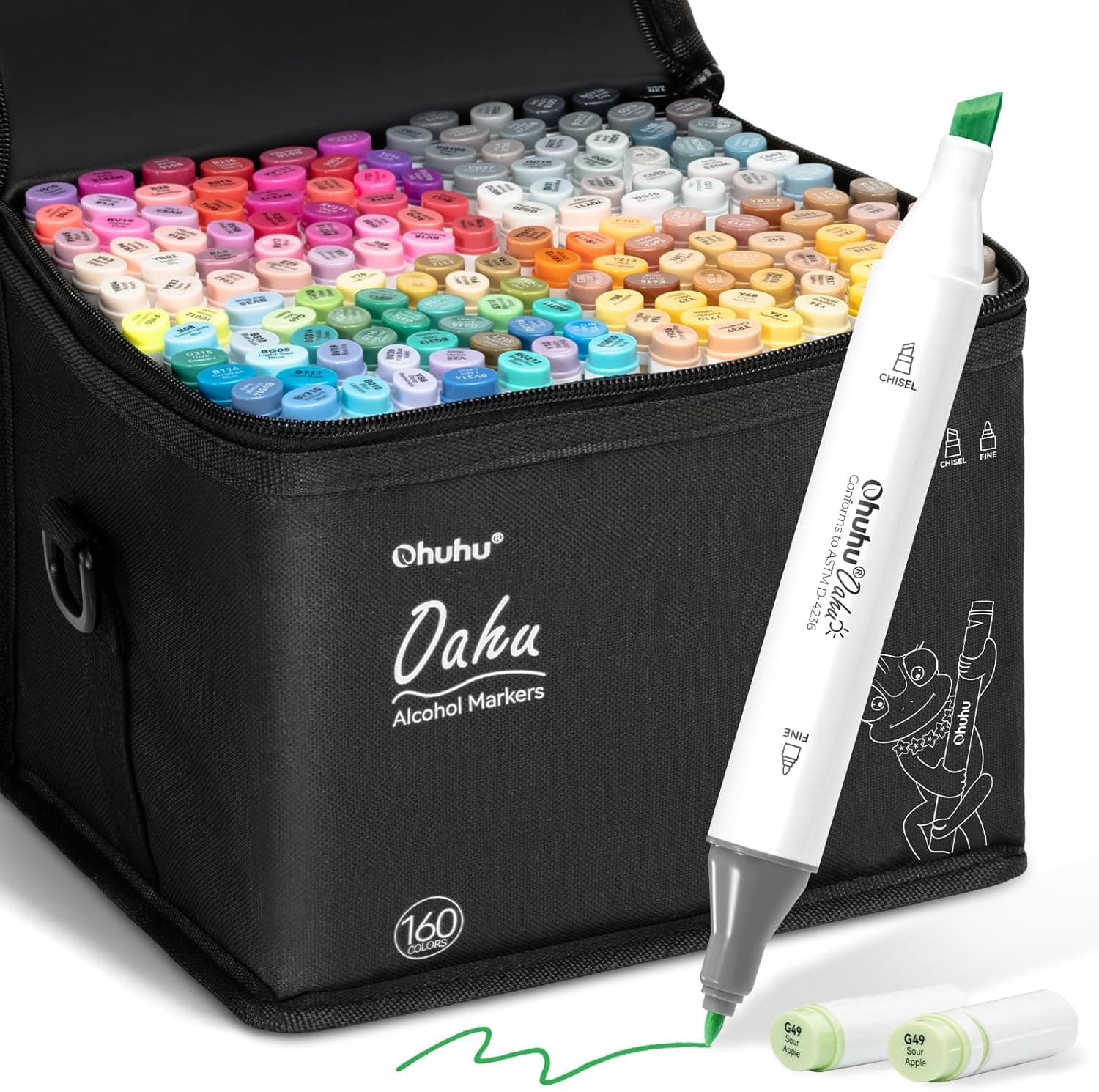 Ohuhu Alcohol Markers 160-color set