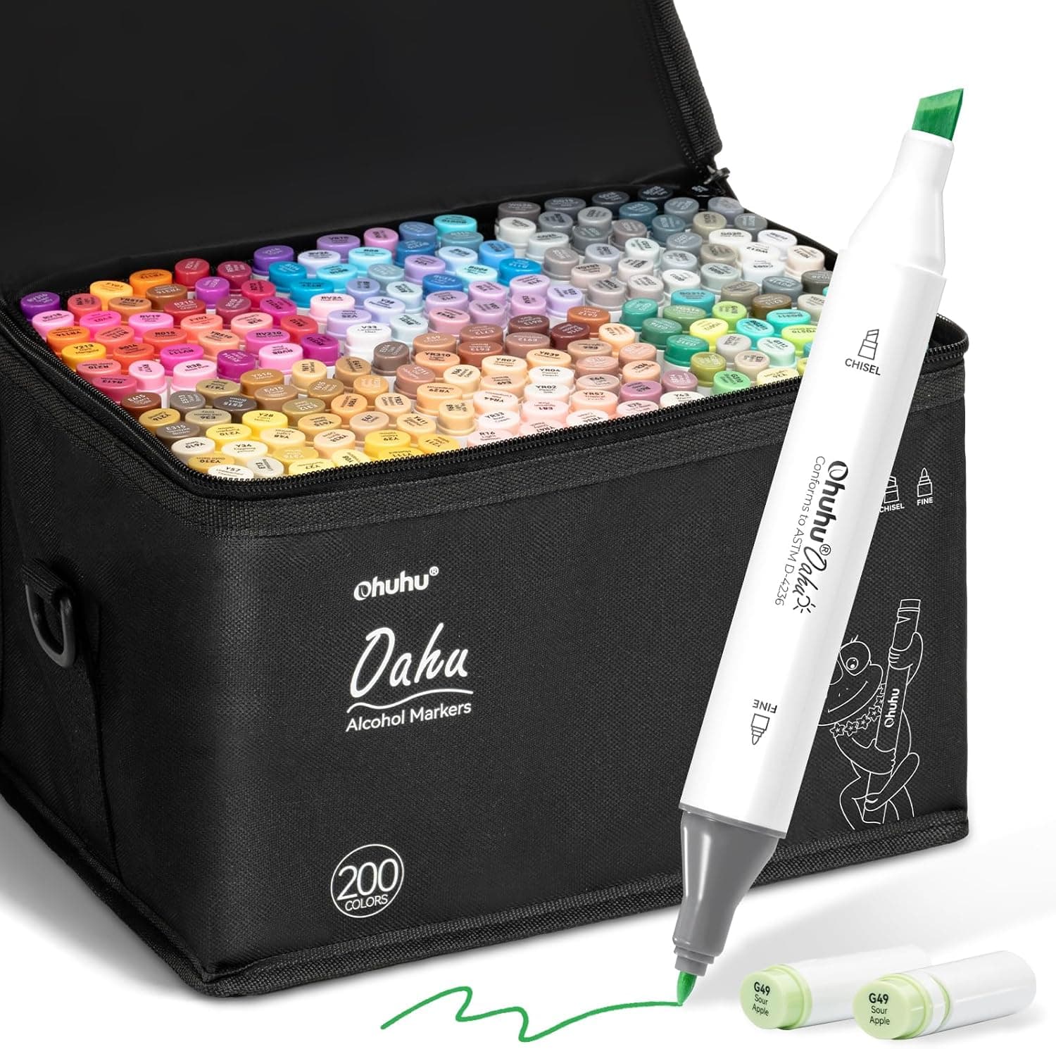 Ohuhu Alcohol Markers 200-color set