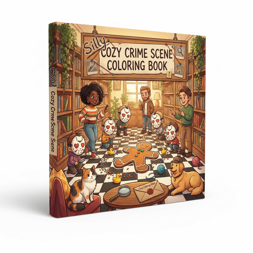 Cover of Silly Cozy Crime Scene Coloring Book