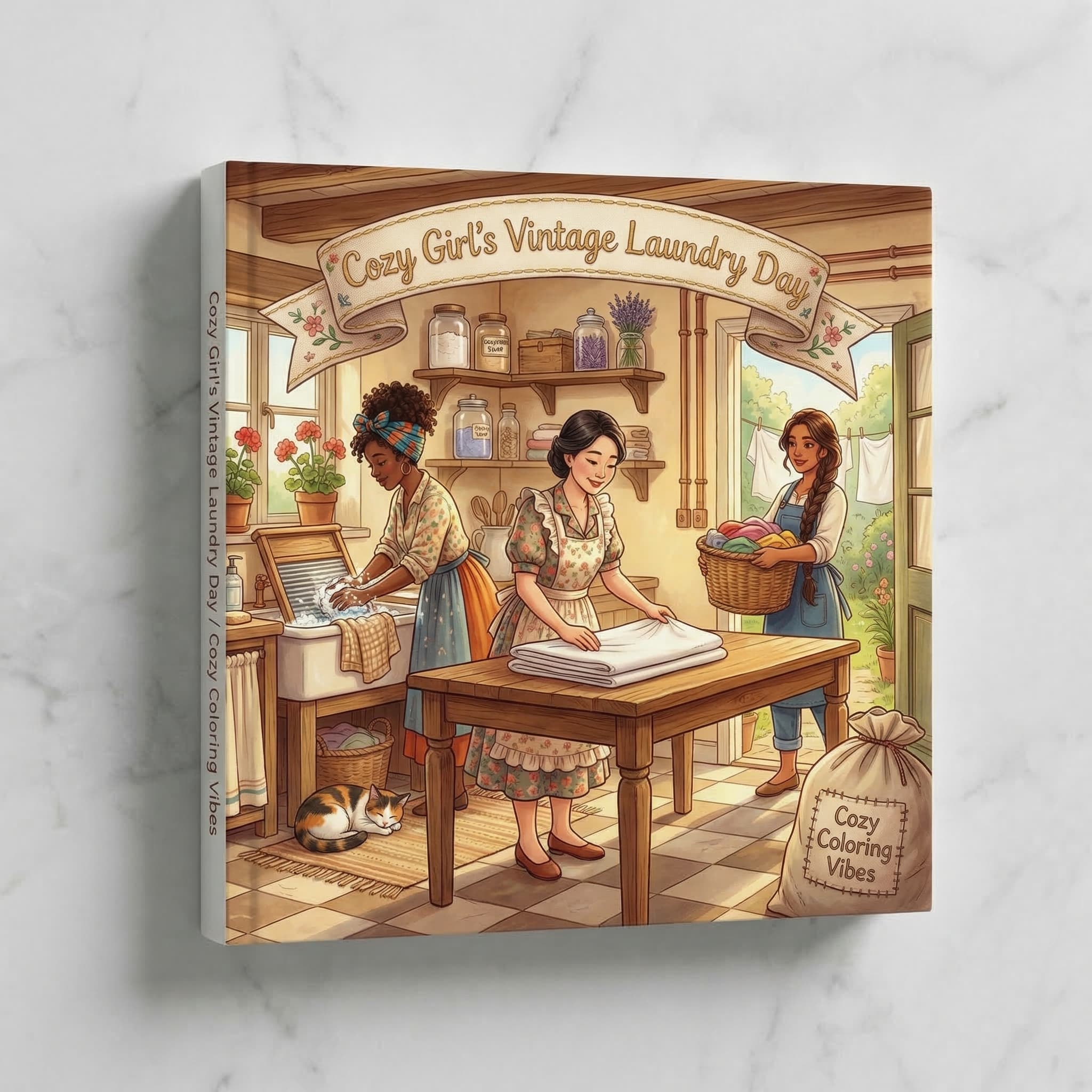 Cover of Cozy Girl’s Vintage Laundry Day