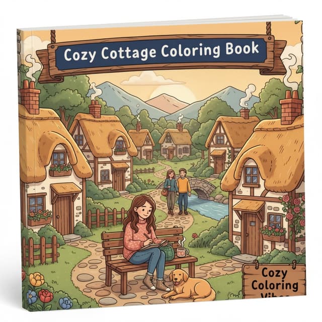Cover of Cozy Cottage Coloring Book