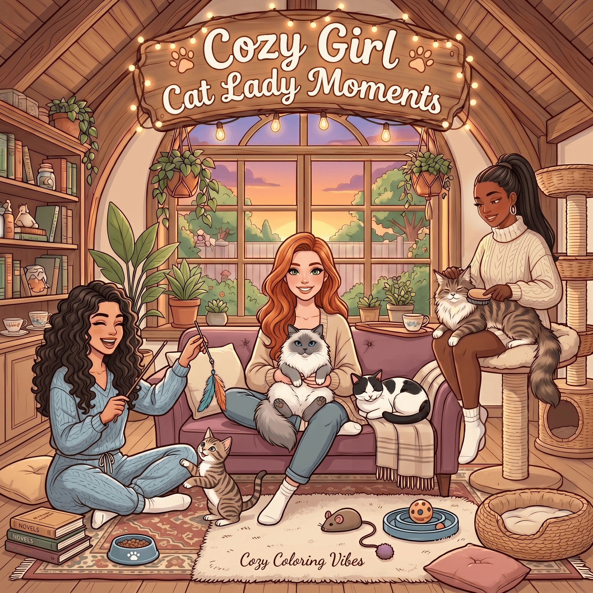 Cover of Cozy Girl Cat Lady Moments