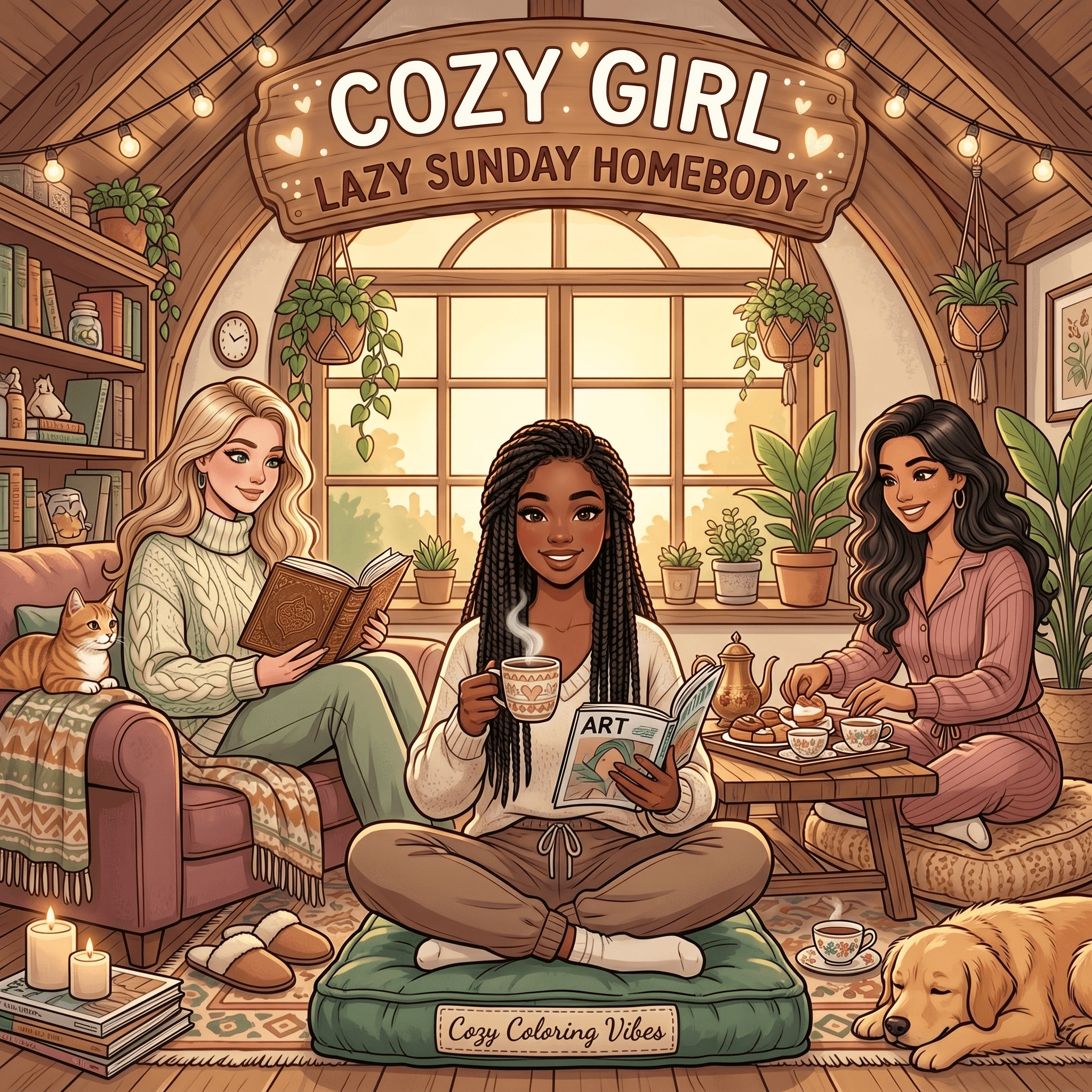 Cover of Cozy Girl Lazy Sunday Homebody