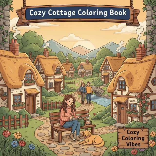 Cover of Cozy Cottage Coloring Book