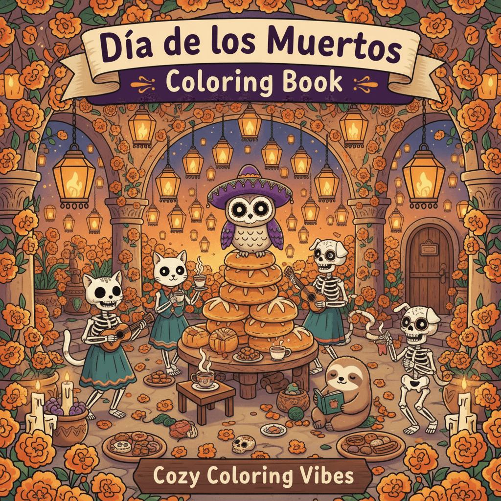 Cover of Dia de los Muertos Coloring Book