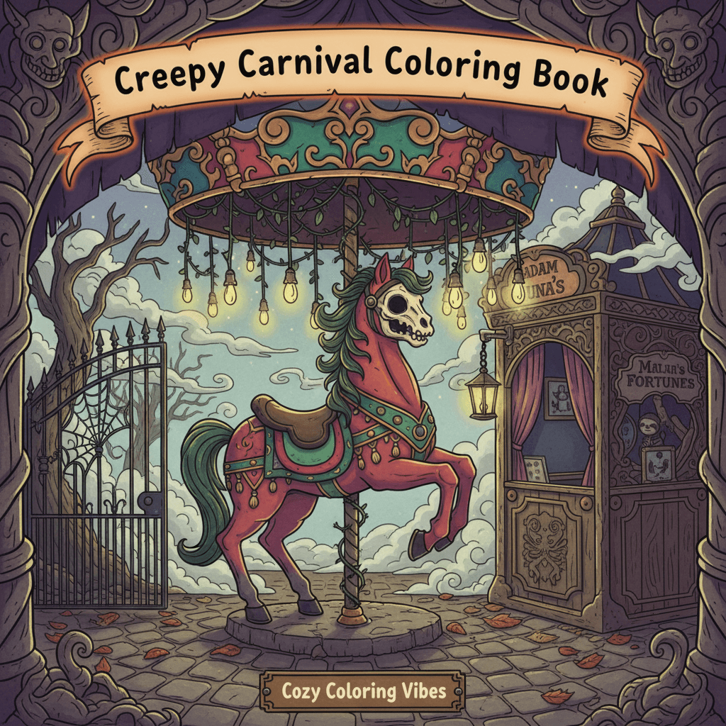 Cover of Creepy Carnival Coloring Book