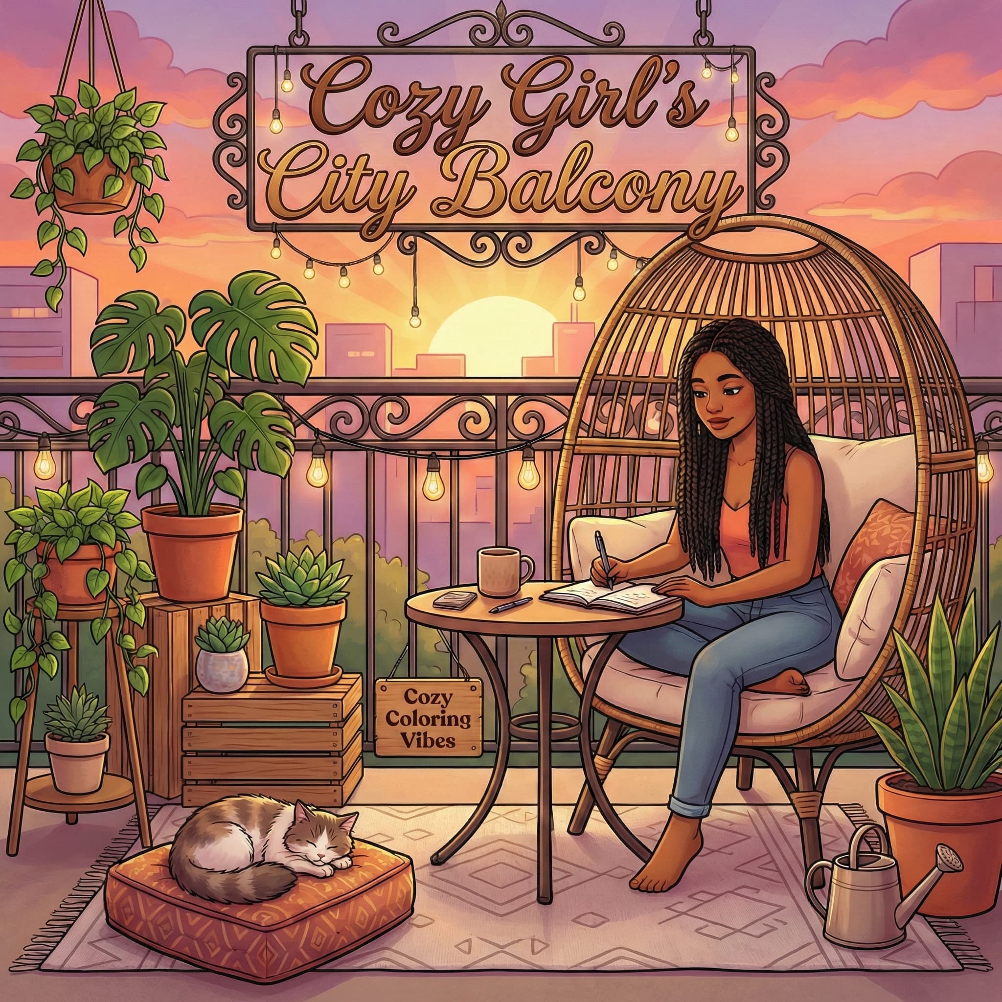 Cover of Cozy Girl's City Balcony