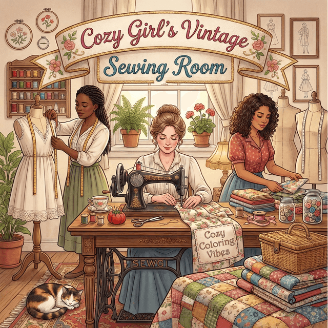 Cover of Cozy Girl’s Vintage Sewing Room