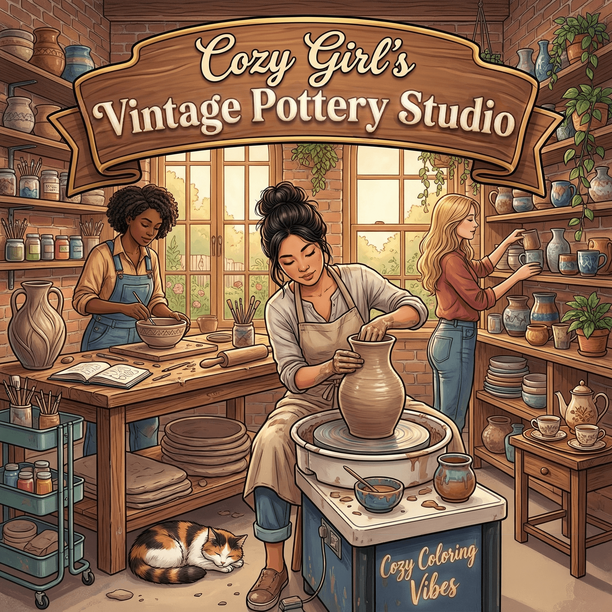Cover of Cozy Girl’s Vintage Pottery Studio