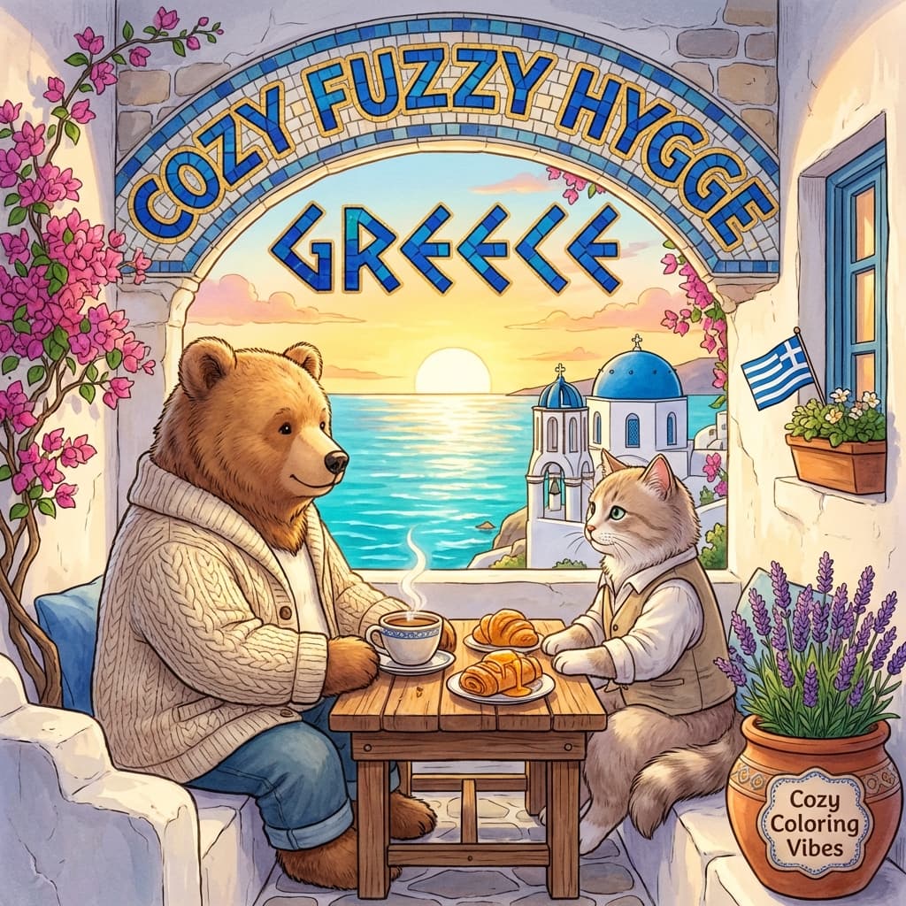 Cover of Cozy Fuzzy Hygge Greece
