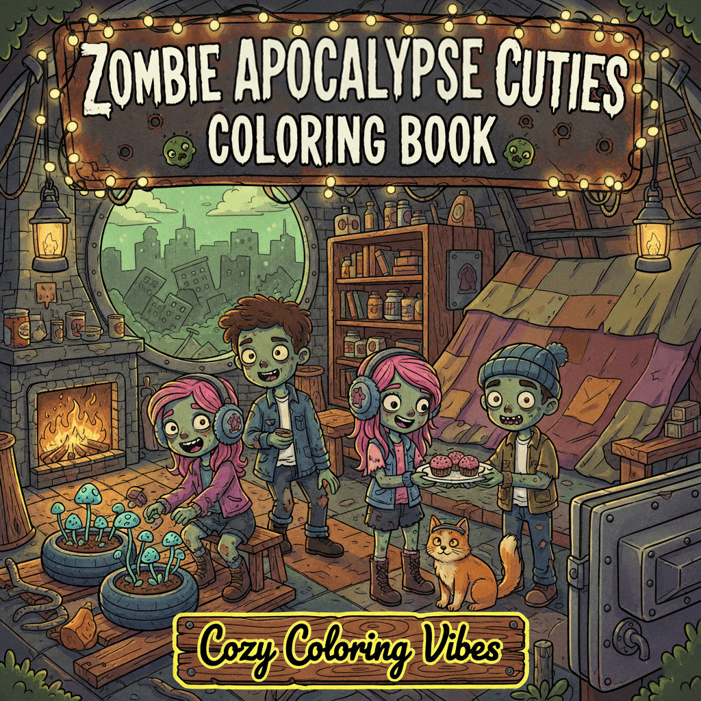Cover of Zombie Apocalypse Cuties Coloring Book