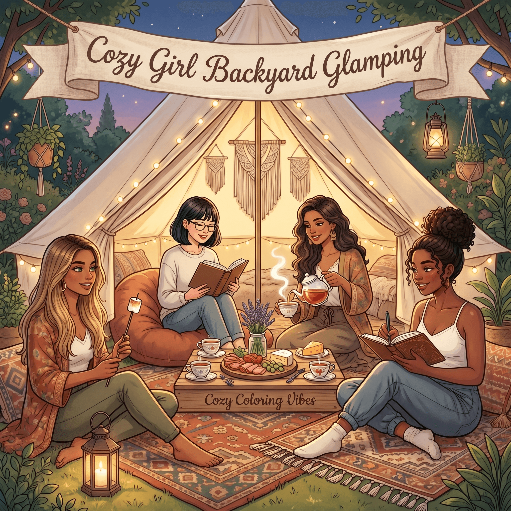 Cover of Cozy Girl Homebody Backyard Glamping
