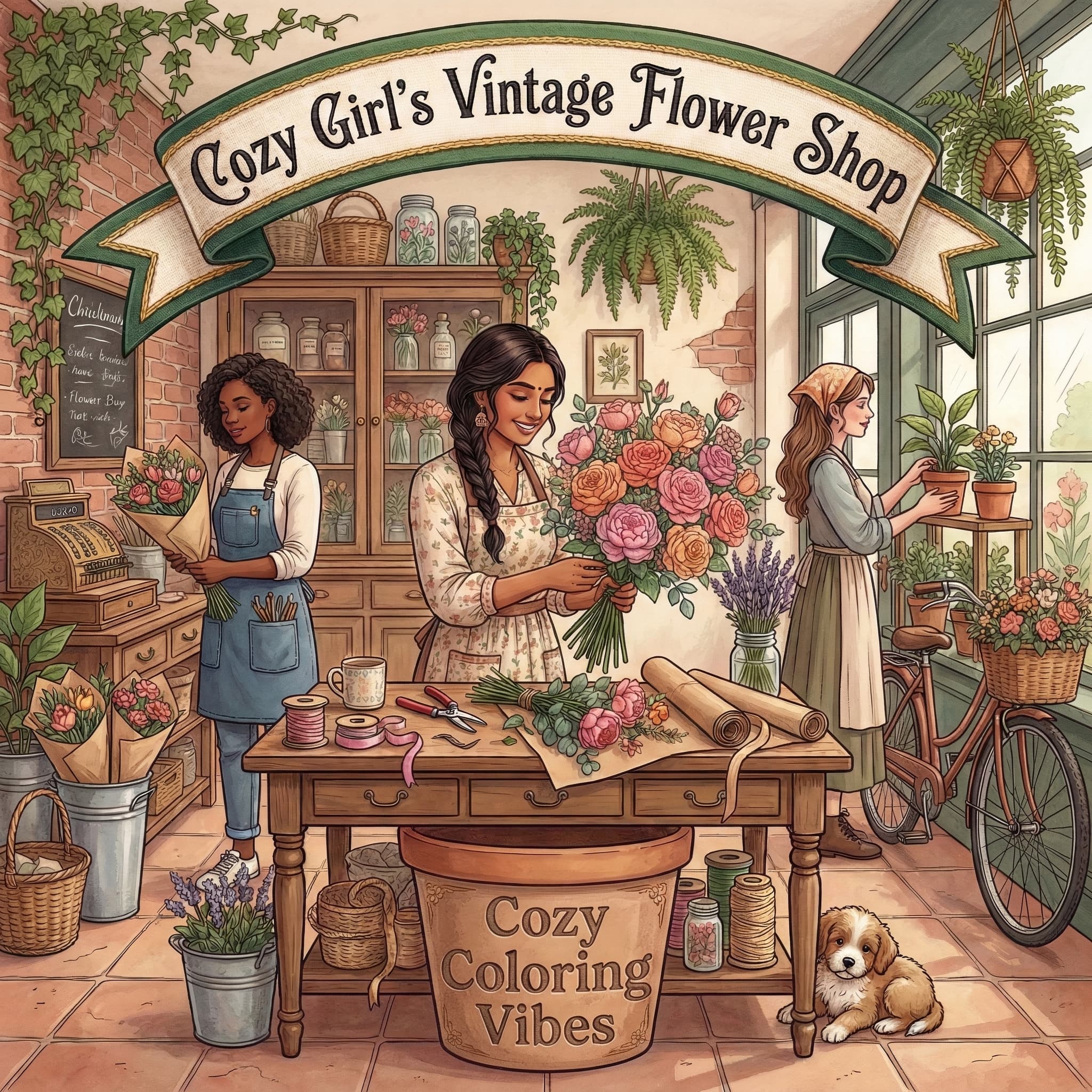Cover of Cozy Girl's Vintage Flower Shop