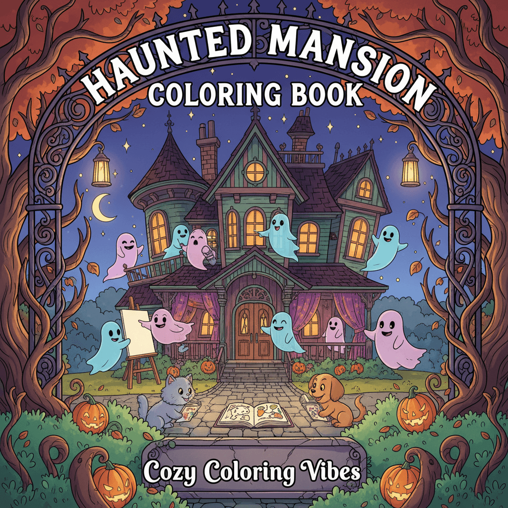 Cover of Haunted Mansion Coloring Book